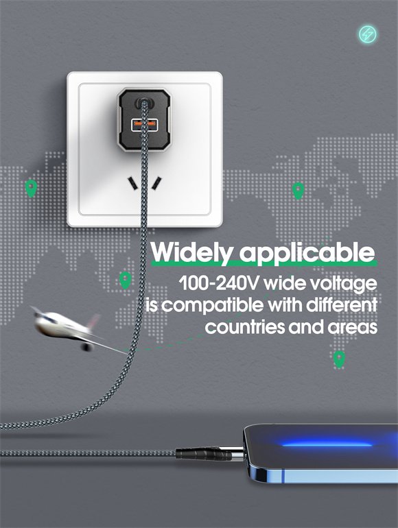 30W US 90° Foldable Plug Fast Charger A2527C