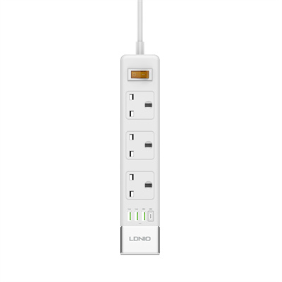 3 AC Outlets UK Power Strip SK3467
