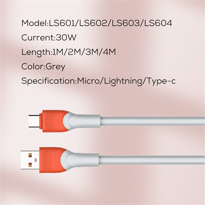 30W Upgrade thickness TPE  Data Cable LS601 602 603 604