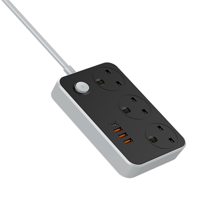 3 AC Outlets UK Power Strip SK3468