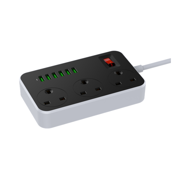 3 AC Outlets UK Power Strip SK3662