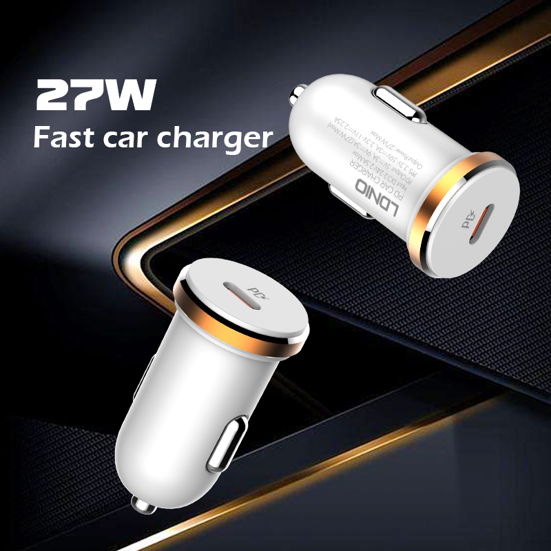 27W Mini Size USB-C Fast Car charger C22Q
