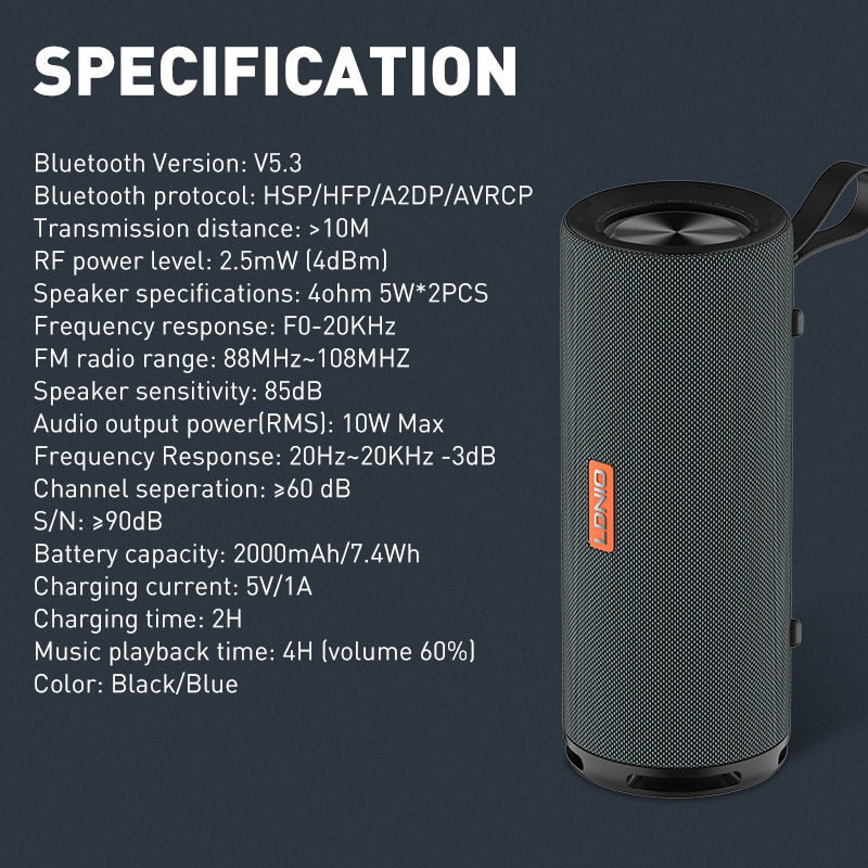 Mini Wireless BT Bass HIFI Speaker BTS13