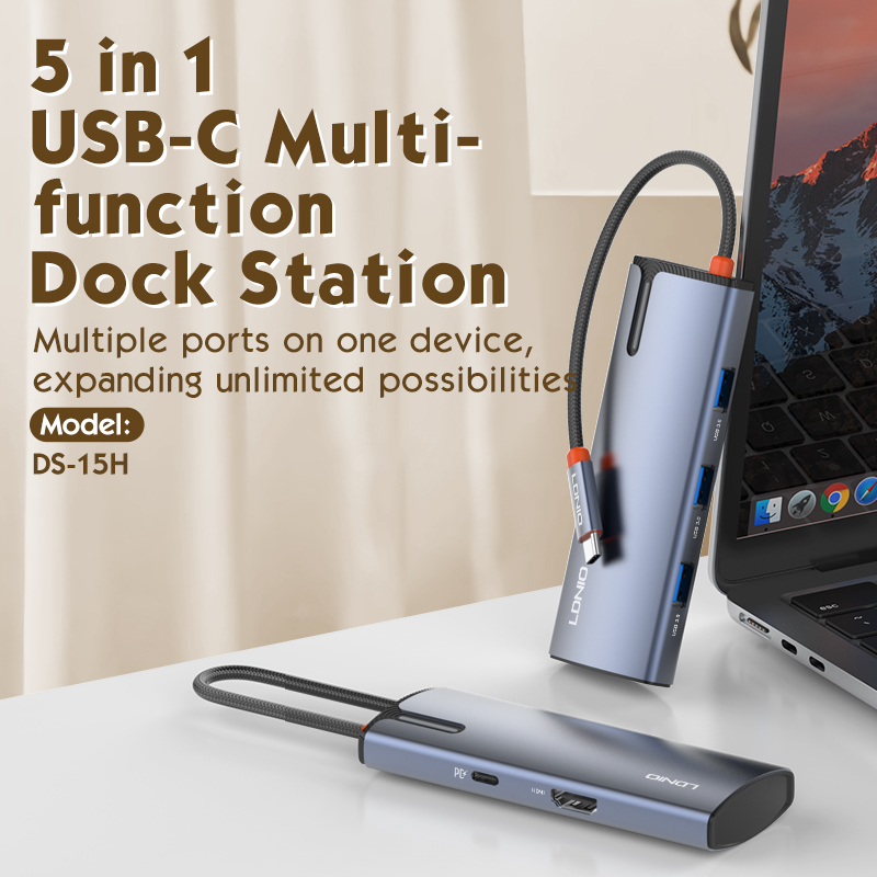 5 In 1 Usb C Dock Station DS-15H