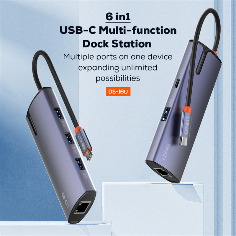 6 In 1 Usb C Dock Station DS-16U