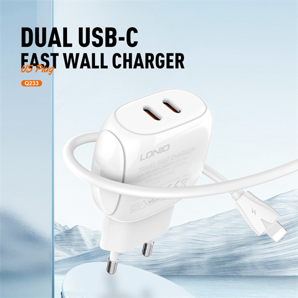 30W Dual USB-C Fast Charger Q233